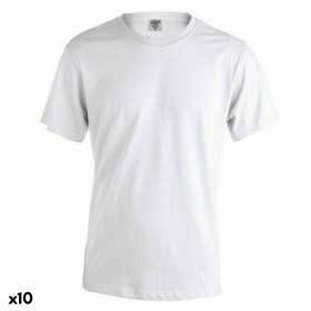 T-shirt à manches courtes unisex 145860 Blanc (10 Unités)