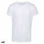 T-shirt à manches courtes unisex 145250 Blanc (10 Unités)