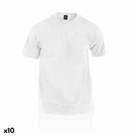 T-shirt à manches courtes unisex 144482 Blanc (10 Unités)