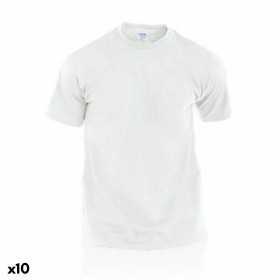 T-shirt à manches courtes unisex 144199 Blanc (10 Unités)
