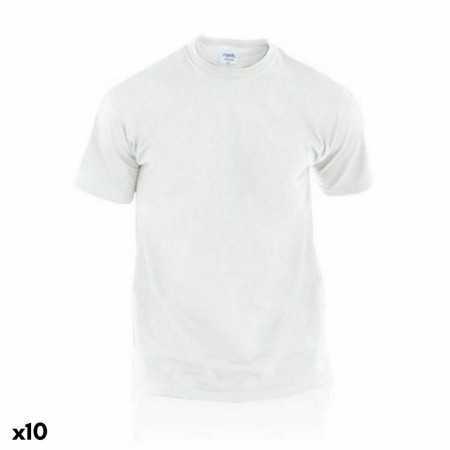 T-shirt à manches courtes unisex 144199 Blanc (10 Unités)