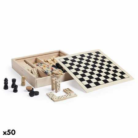 Set de 4 jeux 146113 Bois (50 Unités)