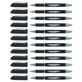 Liquid ink ballpoint pen Uni-Ball Rollerball Jestsream SX-210 Black 12 Units