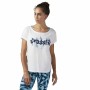 T-shirt med kortärm Dam Reebok Floral Easy Crossfit Vit
