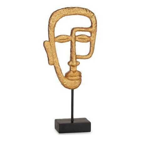 Deko-Figur Gesicht Gold Polyesterharz (19,5 x 38 x 10,5 cm)