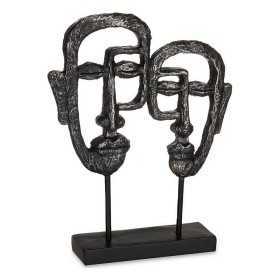 Decorative Figure Face Black Polyresin (27 x 32,5 x 10,5 cm)