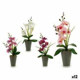 Dekorationspflanze Orchidee Kunststoff 8 x 35 x 14 cm (12 Stück)