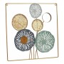 Hanging decoration Flowers Mural Crystal Metal (45 x 45 x 2 cm)