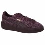 Gymnastiksko, Dam Puma Suede Platform Eletal Violett