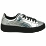 Chaussures de sport pour femme Puma Basket Platform Metallic Gris clair