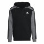 Sportjackefür Herren Adidas Mélange French Terry Schwarz