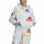 Veste de Sport pour Femme Adidas Essentials Multi-Colored Logo Blanc