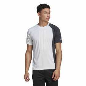 Men’s Short Sleeve T-Shirt Adidas ColourBlock White