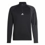 Herren Langarm-T-Shirt Adidas 1/4-Zip Schwarz