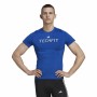 Herren Kurzarm-T-Shirt Adidas techfit Graphic Blau