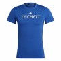 Herren Kurzarm-T-Shirt Adidas techfit Graphic Blau