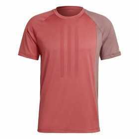 T-shirt med kortärm Herr Adidas Colourblock Röd