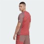 Herren Kurzarm-T-Shirt Adidas Colourblock Rot