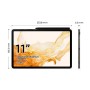 Tablet Samsung Galaxy Tab S8 5G Schwarz Grau 8 GB 256 GB 8 GB RAM