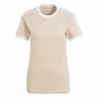 T-shirt à manches courtes femme Adidas Classics 3 Stripes Beige