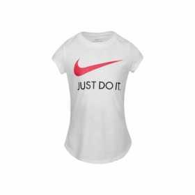 Barn T-shirt med kortärm Nike Swoosh JDI Vit