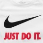 T shirt à manches courtes Enfant Nike Swoosh Just Do It Blanc