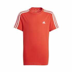 Kurzarm-T-Shirt Adidas Essentials 3 Bandas Rot