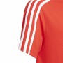 T shirt à manches courtes Adidas Essentials 3 Bandas Rouge
