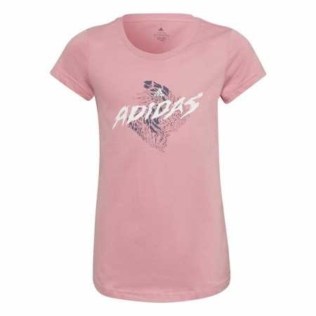 Barn T-shirt med kortärm Adidas Graphic Rosa