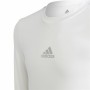 Jungen Langarm-Hemd Adidas Techfit K Weiß