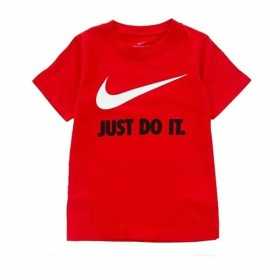 Barn T-shirt med kortärm Nike Swoosh Röd