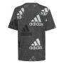 Kurzarm-T-Shirt für Kinder Adidas Brand Love Schwarz