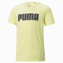 Child's Short Sleeve T-Shirt Puma Alpha Graphic Yellow