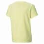 Child's Short Sleeve T-Shirt Puma Alpha Graphic Yellow