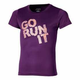 Barn T-shirt med kortärm Asics Graphic Go Run It Violett