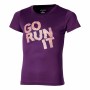 Barn T-shirt med kortärm Asics Graphic Go Run It Violett