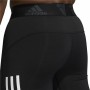 Sports Leggings for Men Adidas Techfit 3 Stripes Black