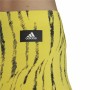 Sporthose Damen Adidas Future Icons Animal-Print Gelb
