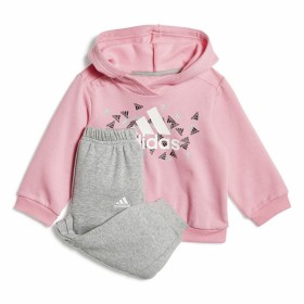 Children’s Tracksuit Adidas Badge of Sport Graphic Grey Pink