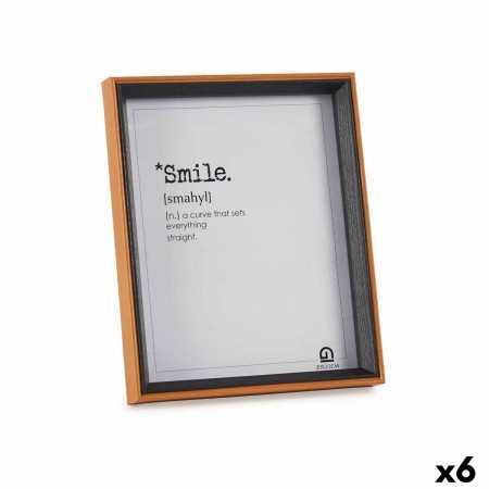 Fotoram Glas Svart Brun Trä MDF (22 x 27 x 3 cm) (6 antal)