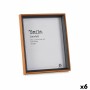 Photo frame Crystal Black Brown MDF Wood (22 x 27 x 3 cm) (6 Units)