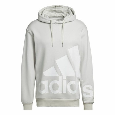 Sweat à capuche homme Adidas Essentials Giant Logo Gris