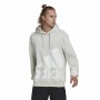 Herren Sweater mit Kapuze Adidas Essentials Giant Logo Grau