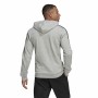 Herren Sweater mit Kapuze Adidas Essentials 3 Stripes Hellgrau