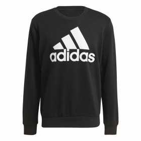 Men’s Sweatshirt without Hood Adidas Essentials Big Logo Black
