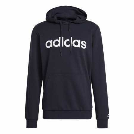 Tröja med huva Herr Adidas Essentials French Terry Marinblå