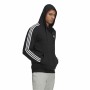 Sweat à capuche homme Adidas Essentials 3 Stripes Noir
