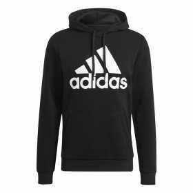 Tröja med huva Herr Adidas Essentials Fleece Big Logo Svart