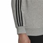 Men’s Sweatshirt without Hood Adidas Essentials French Terry 3 Stripes Grey