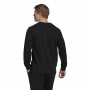 Herren Sweater ohne Kapuze Adidas Essentials 3 Stripes French Terry Schwarz